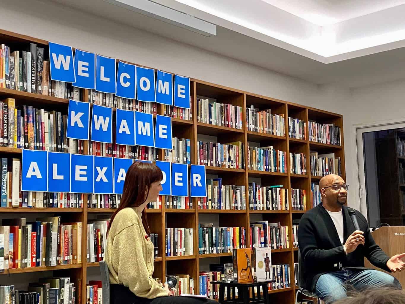 Kwame Alexander and Celeste in conversation at the American Library in Paris